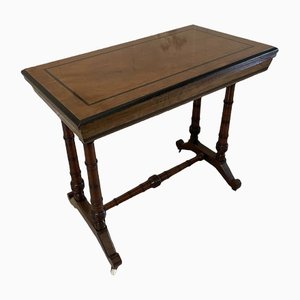 Antiker Kartentisch aus Eiche & Ebenholz