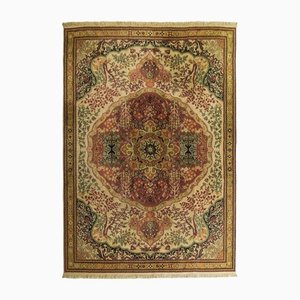 Großer indischer botanischer Vintage Teppich