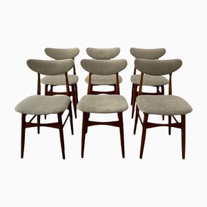Teak Dining Chairs, 1960s, Set of 6