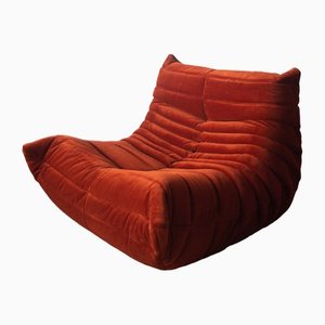 Togo Lounge Chair in Amber Corduroy by Michel Ducaroy for Ligne Roset