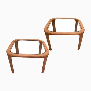 Tables Auxiliaires Mid-Century en Bambou, Italie, 1960s, Set de 2