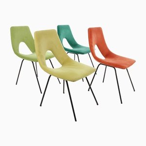 Multicoloured Dining Chairs by Augusto Bozzi for Saporiti Italia, Set of 4
