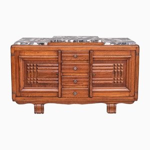 French Art Deco Marble Credenza or Sideboard