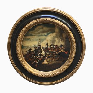 After Salvator Rosa, Cavalry Battle, 2006, óleo sobre lienzo, enmarcado