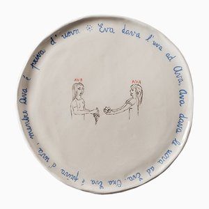 Eva und Ava Keramikteller von Claudia Marzocchi