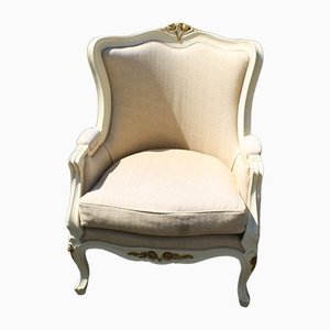 Cream Painted Louis XV Style Armchair, 1960s
