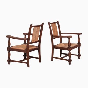 Mid-Century French Armchairs, Set of 2