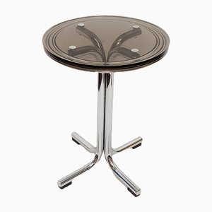 Chromed Methacrylate and Metal Side Table, Italy, 1980s.