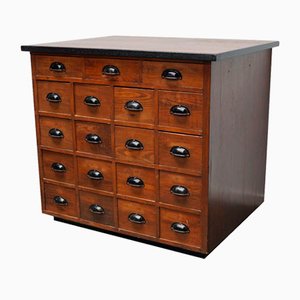 20th Century German Pine Apothecary Cabinet