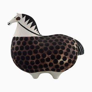 Glasiertes Keramik Pferd von Stig Lindberg für Gustavsberg Studiohand