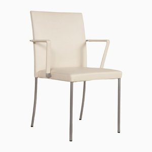 Silla Jason Lite de cuero crema de Walter Knoll / Wilhelm Knoll