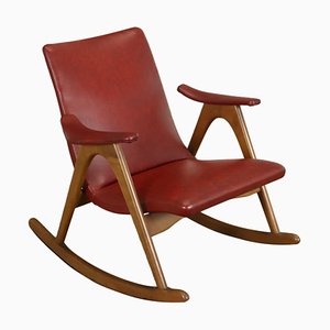Rocking Armchair in Leatherette, 1950s