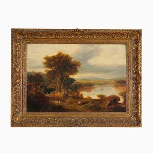 Robert Ladbrooke, Norfolk Landscape, 19. Jahrhundert, Öl auf Leinwand