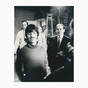 Die Beatles 'Ringo Starr, 1970er, Schwarz-Weiß-Fotografie