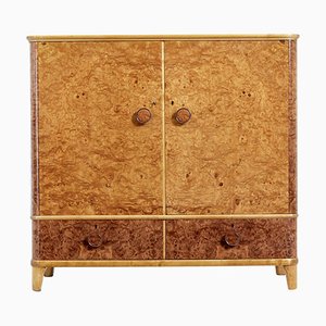Mueble sueco de madera nudosa de olmo, siglo XX