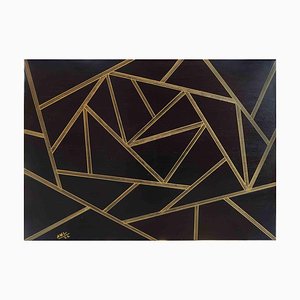 Anna Maria Caboni, Golden Black, Original Acrylic Painting, 2022