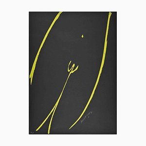 Sante Monachesi, Yellow Nude, Original Screen Print, 1973
