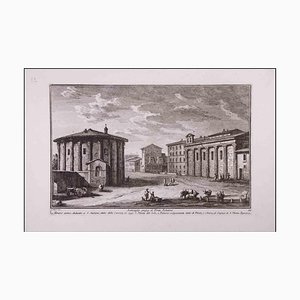 Giuseppe Vasi, Anticaglie Preso Il Ponte Palatino, Etching, Late 18th Century