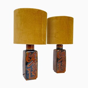 Mid-Century Table Lamps by Carl Harry Stålhane for Rörstrand Sultan, 1960s, Set of 2