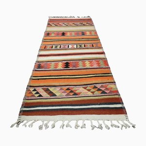 Vintage Turkish Kilim Runner Rug