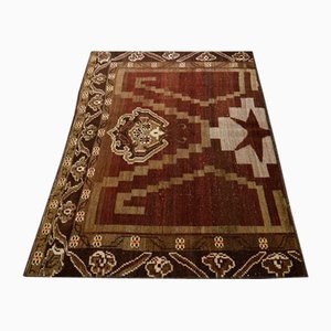 Türkischer Vintage Orientteppich in Braun