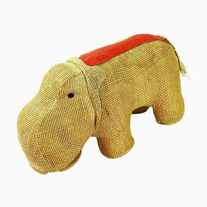 Jute Children's Toy Hippo from Renate Müller, Germany, 1970s
