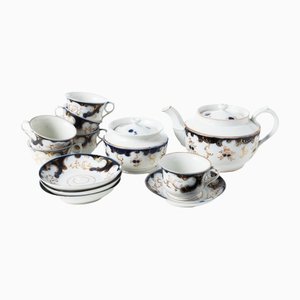Mid-19th Century Riga Tea Porcelain Service by Kuznetsov