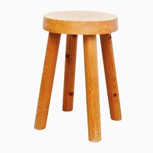 Wood Stool by Charlotte Perriand for Les Arcs, 1960s
