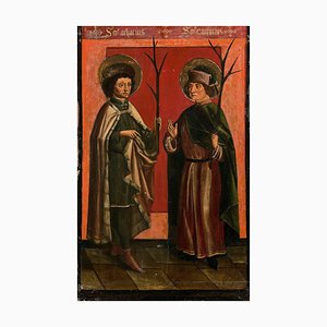 Ecole Allemande, Saint Acharius & Camomus, 1500s, Huile sur Panneau