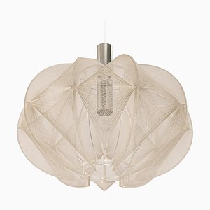 German Wire Pendant Lamp by Paul Secon for Sompex Clear, 1970s