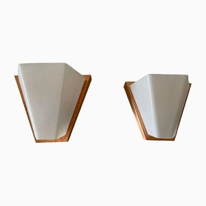 Copper and Acrylic Glass Sconces by Weckelweller Werkstätten, Germany, 1950s, Set of 2