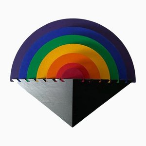 Lampada da notte arcobaleno in legno di Kiener Zürich, Svizzera, anni '80