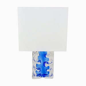Vintage French Glass and Acrylic Table Lamp from Daum, 1970s