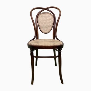 Silla de madera de haya con trenza Wiener de J & J Kohn, década de 1900