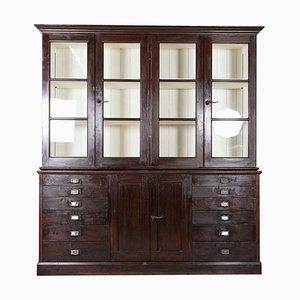 Large 19th Century English Specimen Display Cabinet / Bookcase