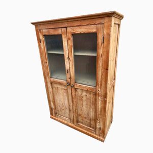 Antique Pine Glazed Housekeepers Cupboard Pantry, 1860s