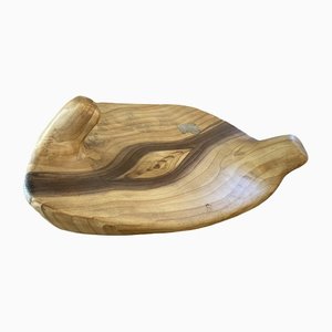 Large Wooden Effect Ceramic Dish