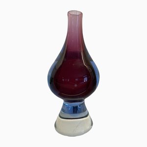 Vaso Soliflore vintage in vetro di Murano di Verrerie