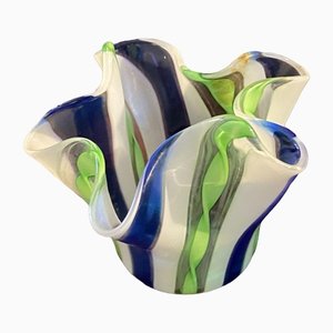 Vintage Handkerchief Glaswaren Vase von Fulvio Bianconi, 1949