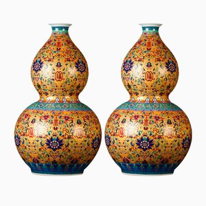 Vases Jingdezhen en Porcelaine, Chine, Set de 2
