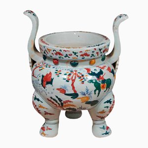 Japanese Arita Imari Koro Urn in Porcelain and Ceramic