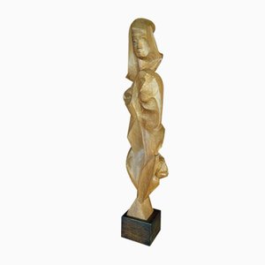 A. van Heeswijk, Cubist Sculpture, 1920s, Carved Oak