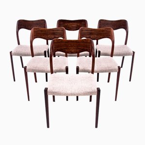 Dänische Modell 71 Stühle von Niels O. Møller, 1960er, 6er Set