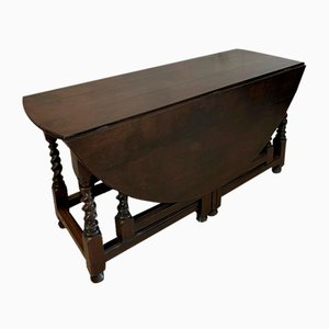 Large Antique 17th Century Oak Double Gateleg Table