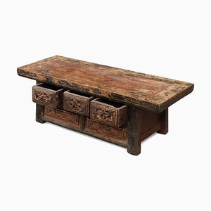 Low Carved Kang Table