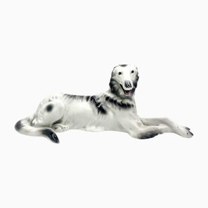 Porzellanfigur Greyhound Russian Borzoj von Bogucice, 1960er