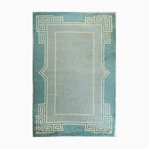 Blauer handgewebter Vintage Teppich