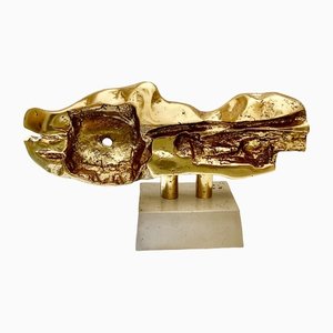 David Marshall, Escultura abstracta, años 70, Bronce bañado en oro