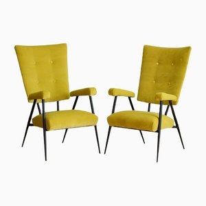 Set of Armchairs Lined With Velvet, 1950s