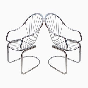 Chrome Chairs, 1970s, Set of 2